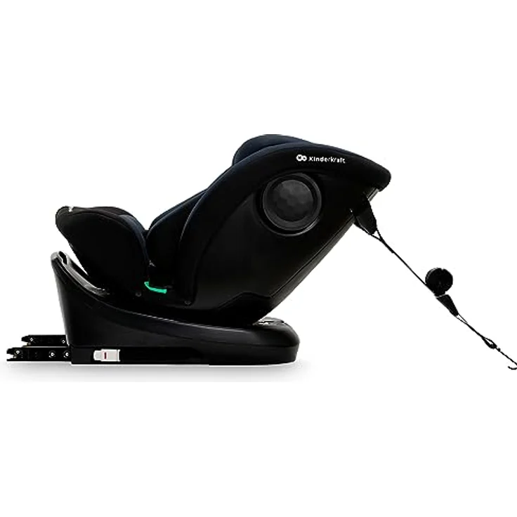Kinderkraft i-GROW i-Size, Reboarder-Kindersitz drehbar ab Geburt bis 12 Jahre (40-150 cm), inkl. Isofix-Basis & Top Tether - Black – Bild 11