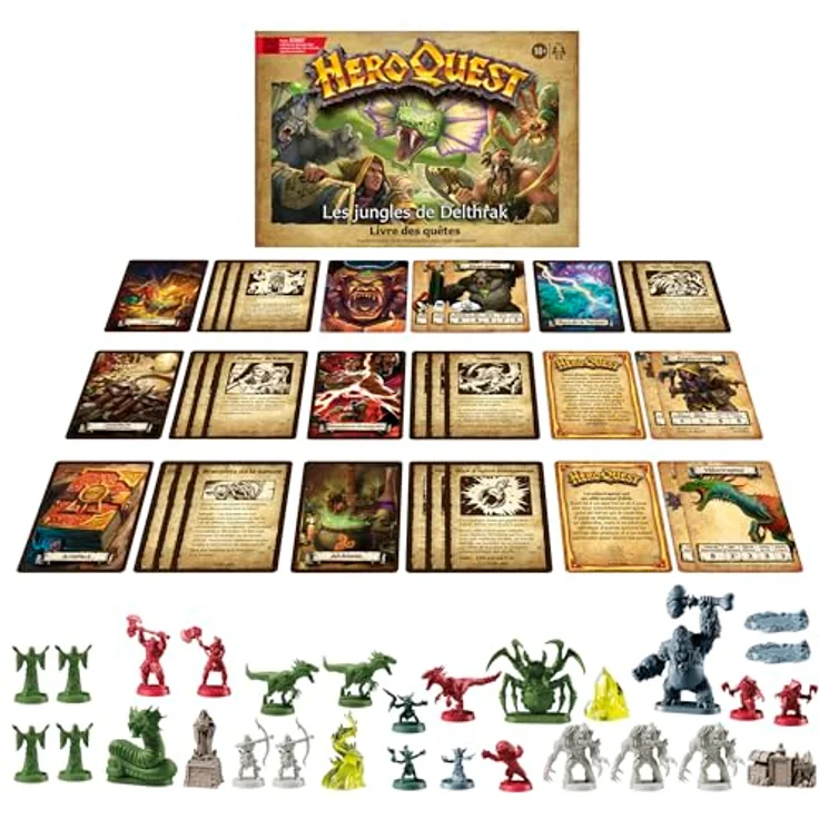 Hasbro HeroQuest: Die Dschungel von Delthrak, Brettspiel-Erweiterung für 2-5 Spieler, ab 14 Jahren, 16 Quests und 29 detailreiche Figuren – Bild 6