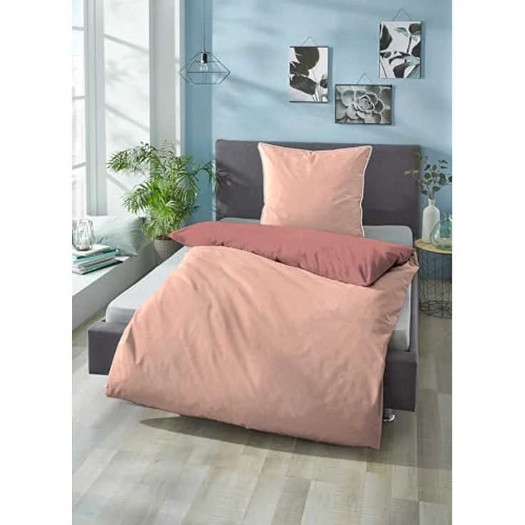 biberna 0840500 Melange-Flanell Bettwäsche – Bild 5
