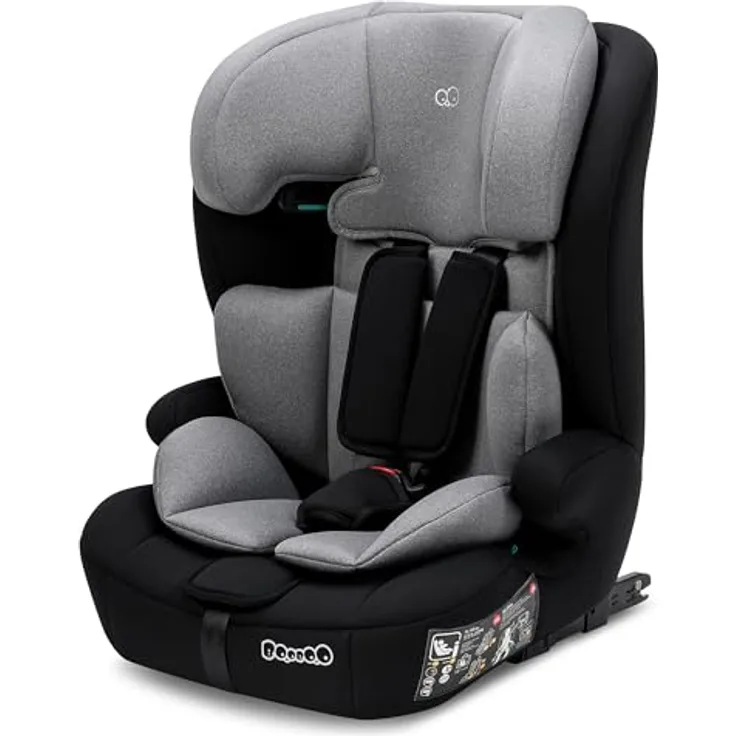BooBoo Autokindersitz Safety Monaco mit Isofix, mitwachsend für Kinder von 76-150 cm, i-Size, 5-Punkt-Gurt, ergonomische Sitzfläche