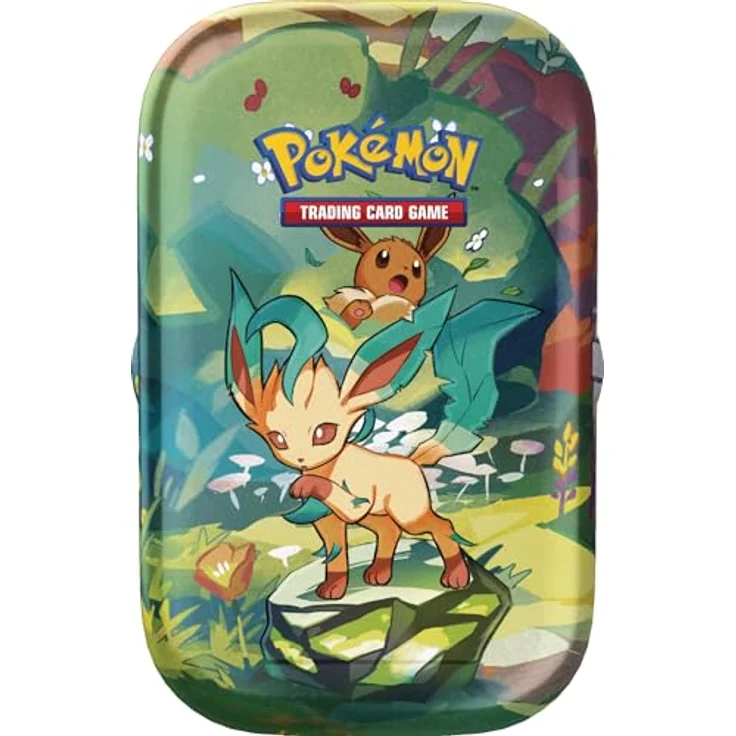 Pokémon Mini-Tin-Box Karmesin & Purpur – Prismatische Entwicklungen: Folipurba mit 2 Boosterpacks & Evoli-Münze in 1 von 8 Farben – Bild 2