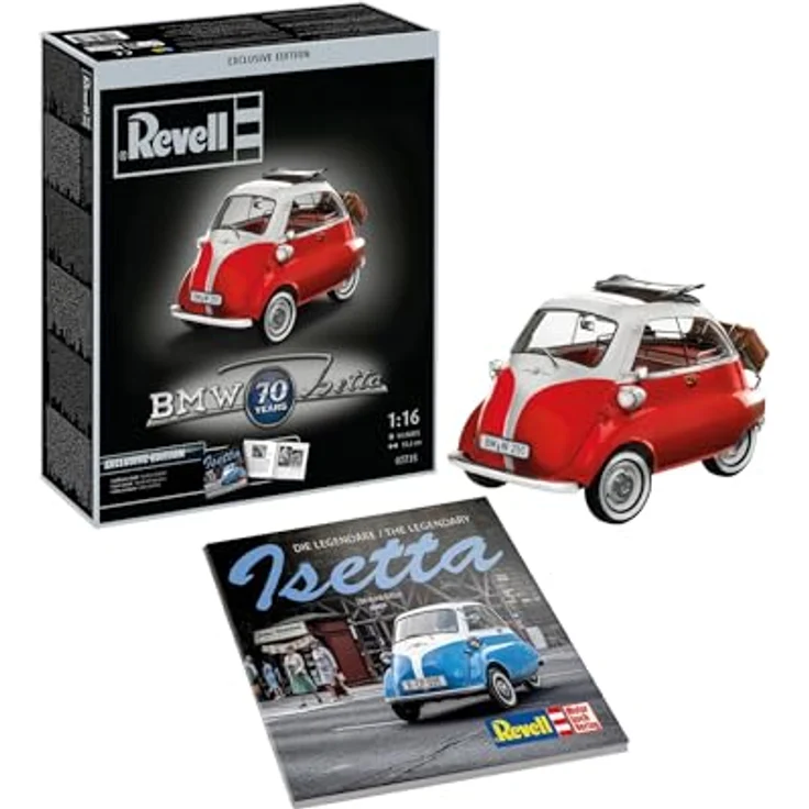Revell Modellbau BMW Isetta 250, 70th Anniversary Exclusive EDI mit historischen Begleitmaterialien und authentischen Abziehbildern – Bild 1