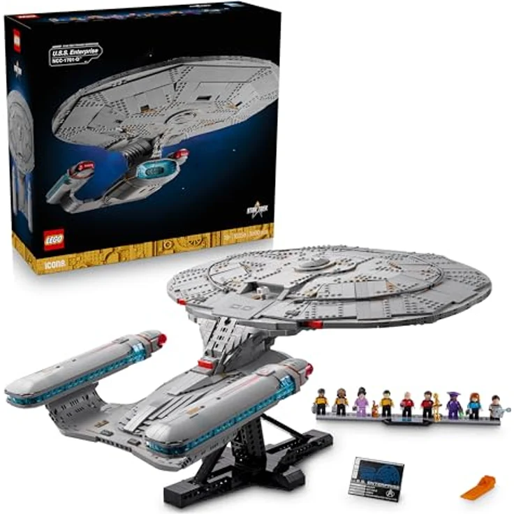 LEGO Icons Star Trek: U.S.S. Enterprise NCC-1701-D, Bauset für Erwachsene mit 2 Shuttlepods, 9 Minifiguren inklusive Picard & Riker, digitale Bauanleitung - 10356 – Bild 1