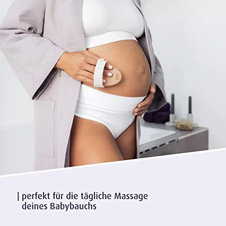 reer mama Massagebürste, sanfte Trockenbürste für den Babybauch – Bild 4