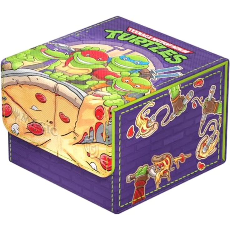 Ultimate Guard Sidewinder 133+ Xenoskin, Deckbox für Magic: The Gathering im Teenage Mutant Ninja Turtles Pizza Box Design, 133 Karten Kapazität, robustes Material – Bild 2