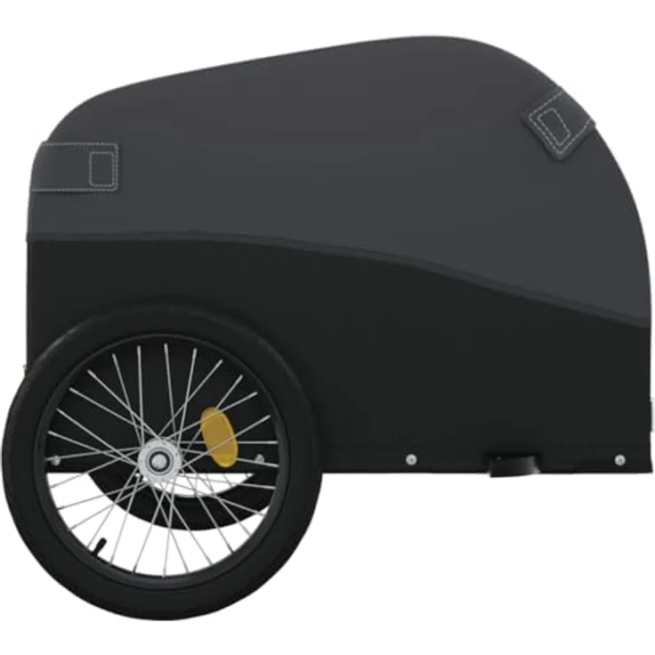 vidaXL Fahrradlastenanhänger Schwarz 30 kg Eisen, Robustes Material und Cleveres Design – Bild 8
