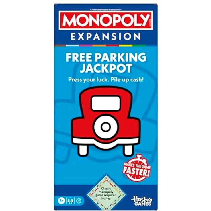 Monopoly Free Parking Jackpot EXPANSION, Brettspiel Erweiterung für schnelles Spiel, englische Version – Bild 1