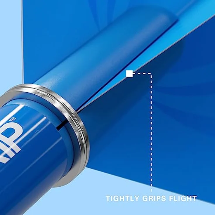 Target Darts Pro Grip Dartschäfte Mittel, 9er Set in Blau mit maximaler Flugkontrolle und stabiler Flugbahn – Bild 3