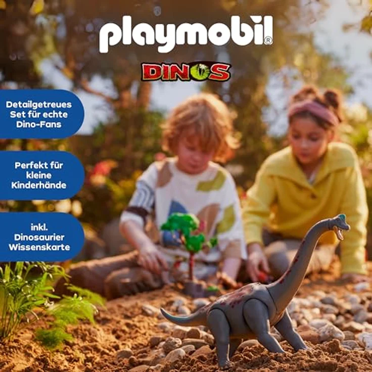 PLAYMOBIL 71819 Brachiosaurus-Begegnung, Spielset mit Hovercraft und Zipline-Forscher – Bild 3