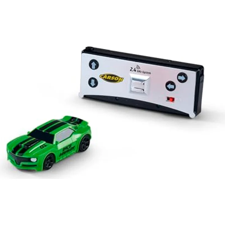 Carson 500404277 1:60 Nano Racer Striker 2.4GHz grün - Ferngesteuertes Auto, RC Fahrzeug, Fahrzeit 20 min, Reichweite 30m – Bild 1