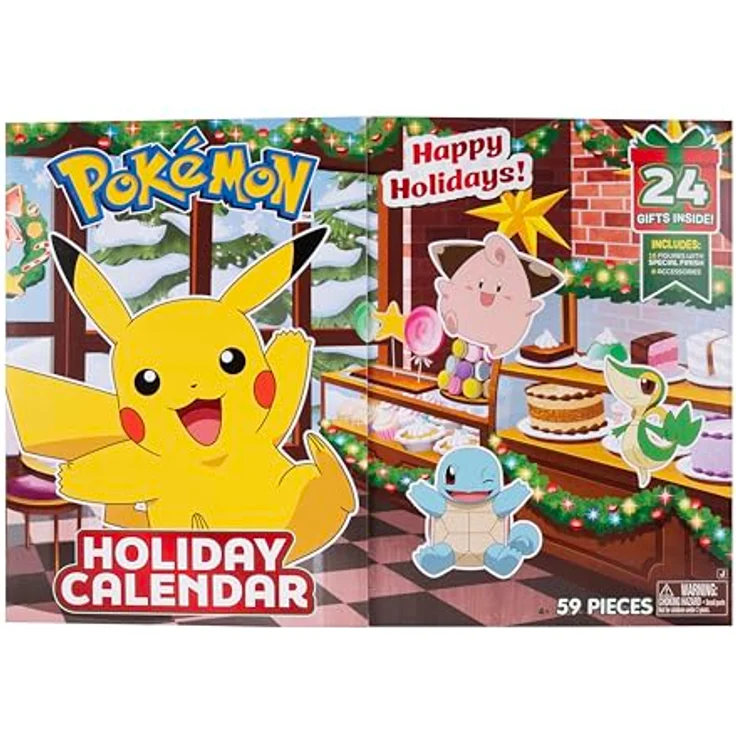 Jazwares POK Adventskalender 2025, Adventskalender mit Pokémon-Figuren und Überraschungen – Bild 1