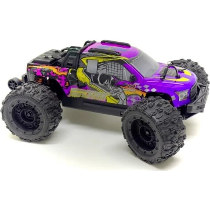 Absima 1:16 3S BL MINI AMT Magic-Purple, Brushless Monster Truck mit bis zu 70 km/h, CNC-Aluminium-Chassis und hydraulischen Stossdämpfern – Bild 2