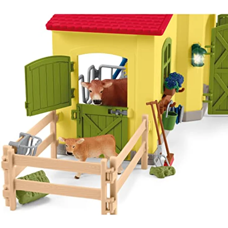 schleich 42605 Großer Stall mit Tieren und Zubehör, ab 3 Jahren, FARM WORLD - Spielset, 64 Teile – Bild 5
