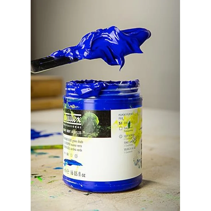 Liquitex 1045237 Professional Heavy Body Acrylfarbe, Künstlerqualität mit ausgezeichneter Lichtechtheit, buttrige Konsistenz, 59ml Tube - Irisierendes antikes Gold – Bild 5