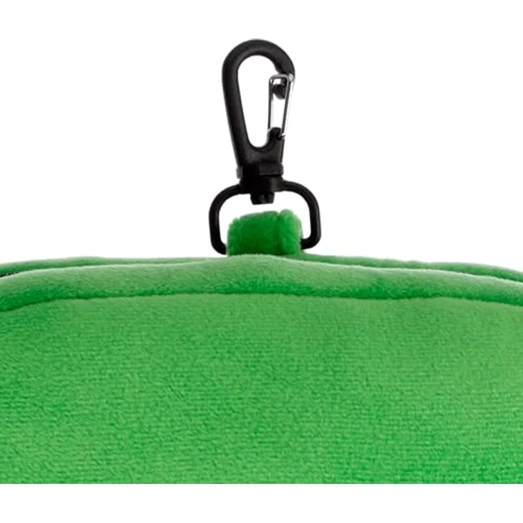 Puckator Minecraft Creeper Relaxeazzz Reisekissen, praktisches Reisekissen in Grün mit Schlafmaske und Karabiner, 16 x 16 cm – Bild 6