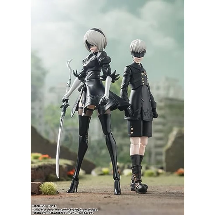 Bandai Tamashii Nations NieR: Automata S.H. Figuarts Actionfigur 2B, 15 cm mit Zubehör und Austauschteilen – Bild 9