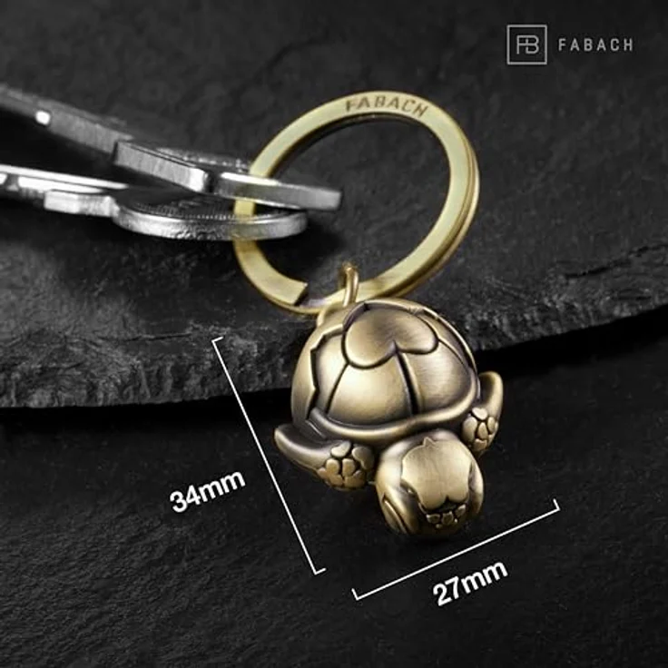 FABACH Baby-Schildkröte Schlüsselanhänger Shelly mit Herz - Süßer Schildkröten Schlüsselanhänger - Liebe Glücksbringer Schildkröte als Geschenk für Partner - Schildkröte Geschenke – Bild 4