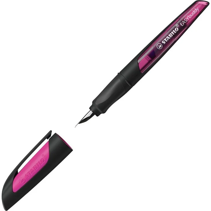 STABILO Füller 1 Schulfüller EASYbuddy® M schwarz/magenta, (1-tlg) - So macht das Schreiben Spaß – Bild 1