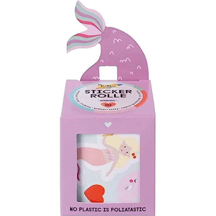 folia 27101 - Stickerrolle MERMAIDS, Sticker Set mit 368 Aufklebern, 4 m lang mit verschiedenen selbstklebenden Motiven – Bild 1