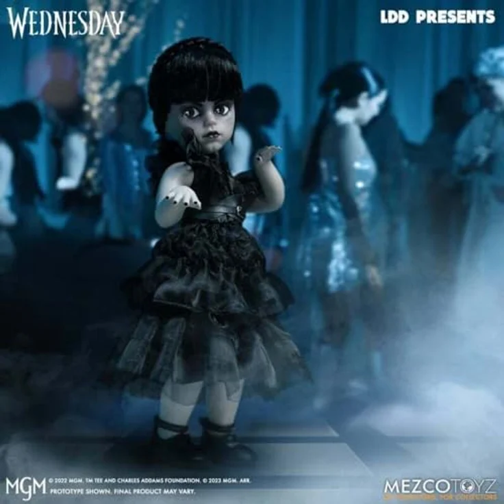 MEZCO Living Dead Dolls Presents Dancing Wednesday Puppe, 25 cm, aus Kunststoff mit Stoffkleidung – Bild 6
