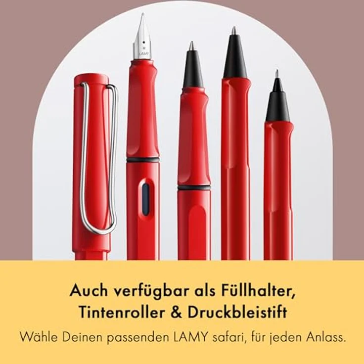 LAMY Füllfederhalter Kugelschreiber safari rot Schreibfarbe blau – Bild 6