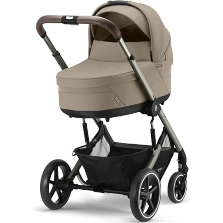 Cybex Gold PU1 Cot S Lux Kinderwagen, Mandelbeige - Bequemer und ergonomischer Kinderwagen für die ersten 6 Monate – Bild 3
