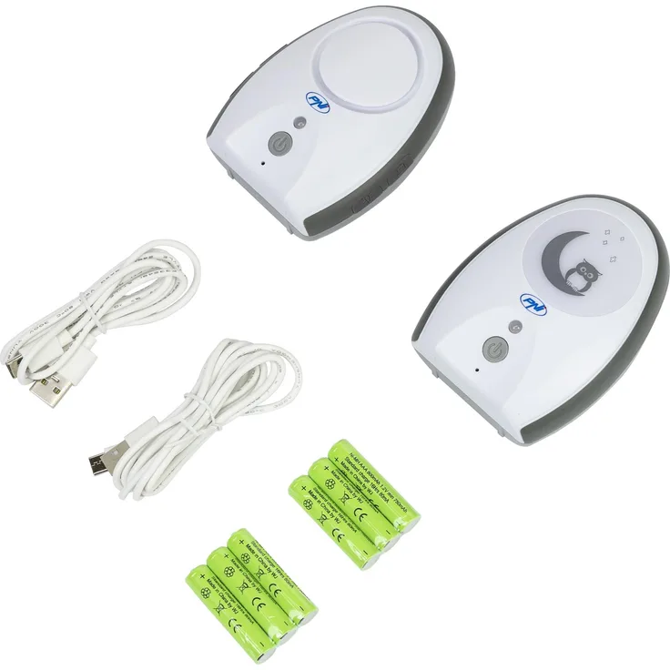 PNI, Babyphone, Audio-Babyphone PNI B6500 kabellos, Gegensprechanlage, mit Nachtlampe, Vox- und Pager-Funktion, eins (Babyphone Audio, 100 m)