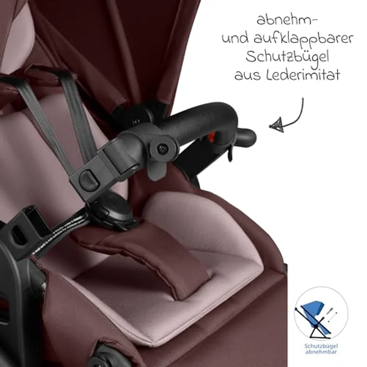 ABC Design Sportbuggy Salsa 5 Run, Robuster Jogger mit Luftreifen und großem Sonnendach, Coal – Bild 9