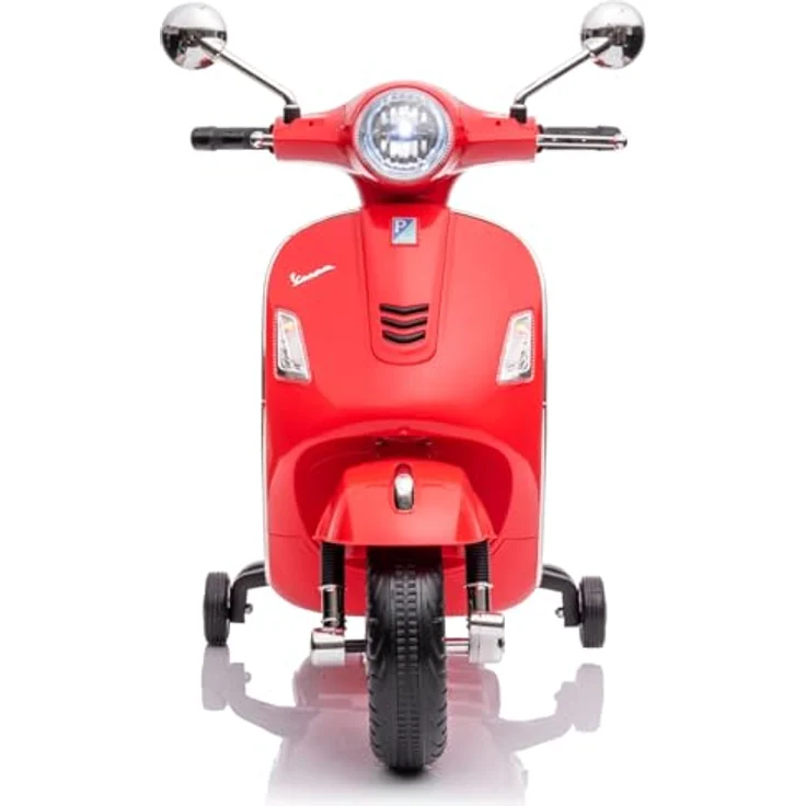Sun Baby Elektrischer Kinderroller Vespa MAXI, 12V Akku, MP3-Player, rot, für Kinder 3–6 Jahre – Bild 2