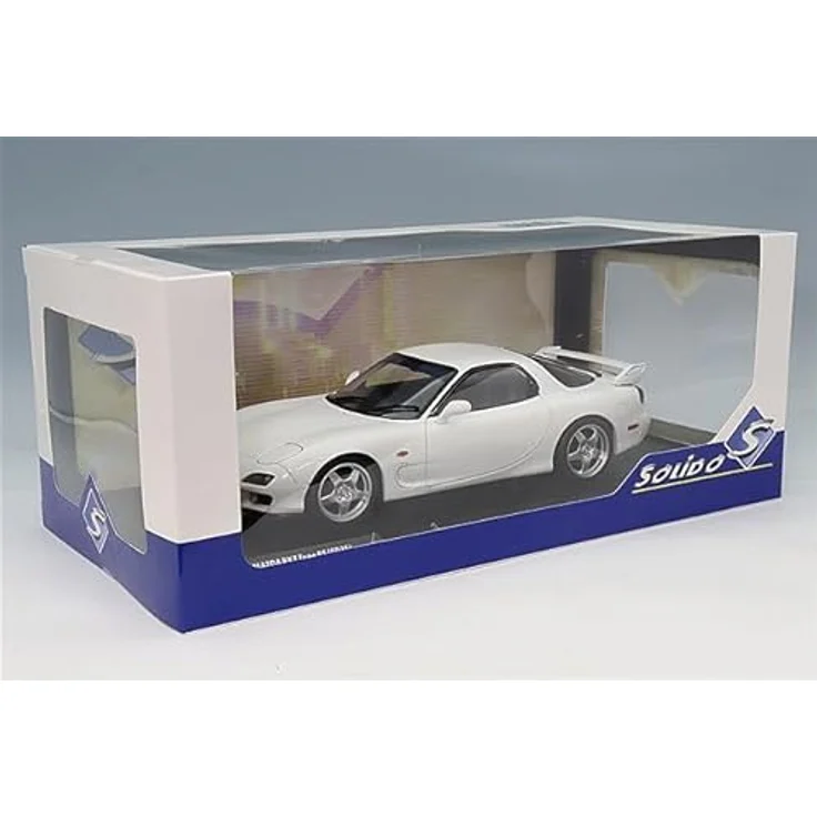 Solido 1:18 Mazda RX7 FD3RS, detailgetreues Die-cast Modellauto in schneeweiss mit Kunststoffsockel – Bild 5