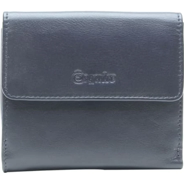 Esquire Viktoria Geldbörse RFID, 10 cm x 8 cm x 1 cm, aus 100% Leder, blau – Bild 1