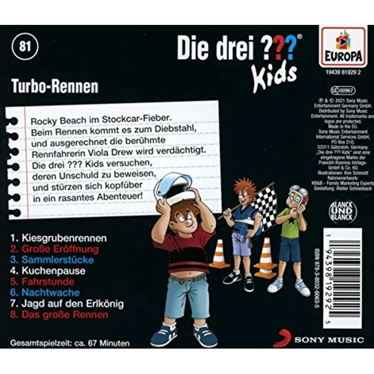 Kosmos CD Die drei ??? Kids 81 Turbo-Rennen – Bild 3