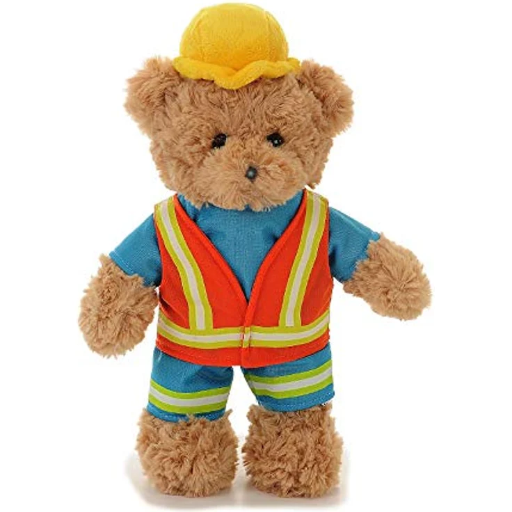 Euro Souvenirs Kuscheltier Bär aus Plüsch, Feuerwehrmann, Polizist und Arzt, weiches Stofftier für Kinder und Erwachsene – Bild 1