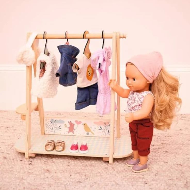 DJECO Stehpuppe POMEA Puppe Lovely 32cm Schlafaugen Rollenspiel, Rockiger Stil, Vinyl Gliedmaßen, für Kinder ab 3 Jahren – Bild 5