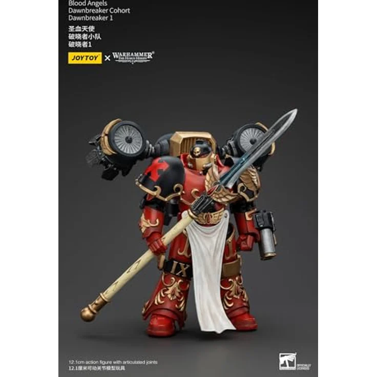 JOYTOY Warhammer The Horus Heresy Action Figure 1/18 Blood Angels Dawnbreaker Cohort, 13 cm, detaillierte bewegliche Figur mit dynamischer Rüstung und präzisionsgefertigten Waffen – Bild 3