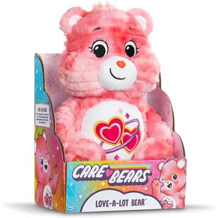 Troetelbeertjes Care Bears Kuscheltier 35cm Colour Splash Love-a-Lot Bear, Plüsch-Teddybär mit detailliertem Belly Badge-Design – Bild 2