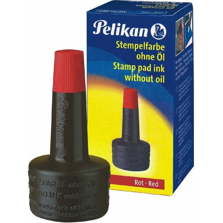 Pelikan Stempel - schnelltrocknend, 4K Stempelfarbe, 28 ml, rot