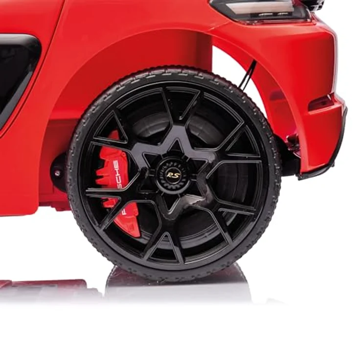 Injusa Porsche Spyder 12V Elektroauto für Kinder ab 3 Jahren, Luxuskinderauto in Rot mit Licht & Sound – Bild 7