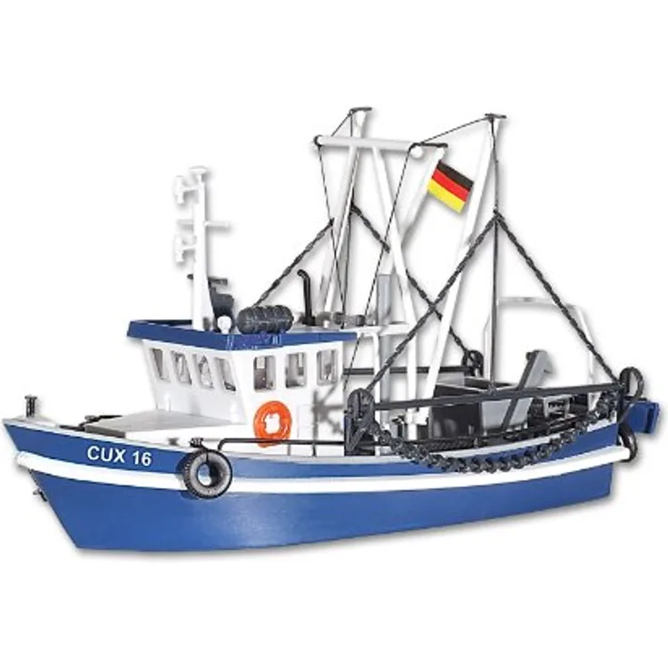 Kibri 39161 - Krabbenkutter CUX 16 H0, Modellbau Bausatz in Spur H0 (1:87), Kunststoff