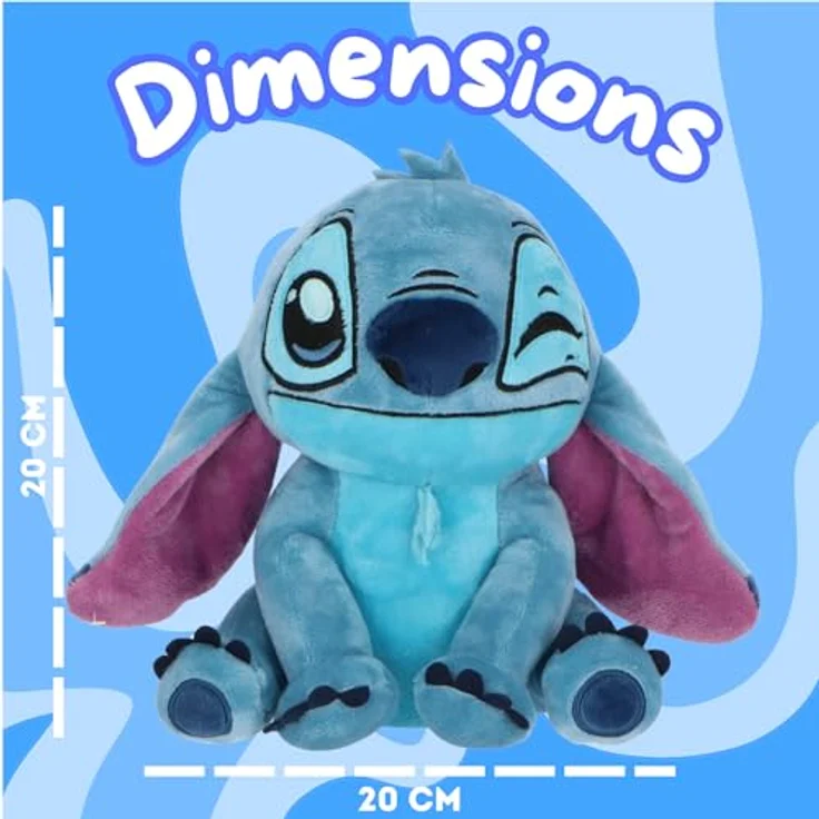 Disney Lilo & Stitch Plüsch Spardose, 20 cm, Zwinkerndes Auge, ideal für Kinder und Fans – Bild 6