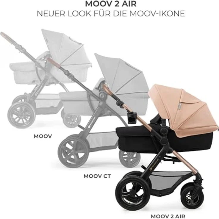 KinderKraft 4in1 Moov 2 Air, multifunktionaler Kinderwagen mit umwandelbarem Sitz, inkl. RWF Mink Pro i-Size Kindersitz und Zubehör – Bild 11