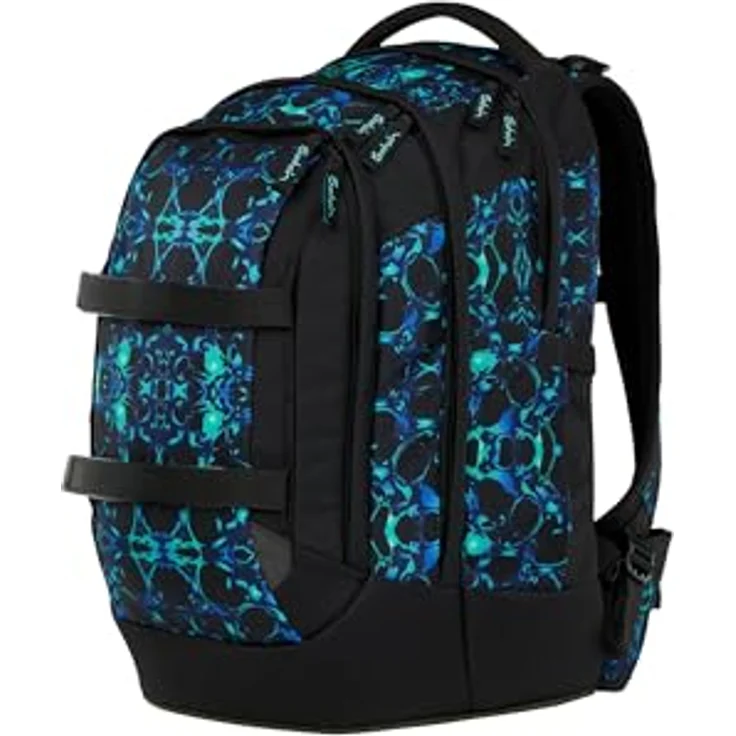 Satch Schulranzen PACK Caleido Blue, ergonomisch, anpassbar durch Your-Size-System, 30 l Volumen, 1.300 g, Kollektion 2025 – Bild 3