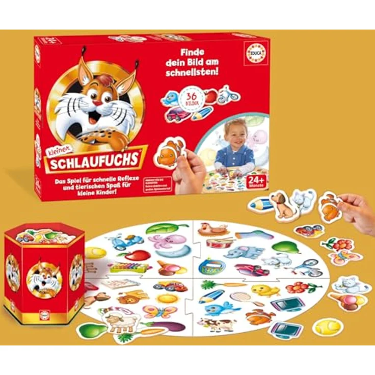 Educa - Schlaufuchs Kleiner 36 Bilder | Lernspiel | Familienspiel | Visuelle Wahrnehmung und Reflexe schärfen | Ab 2 Jahren – Bild 4