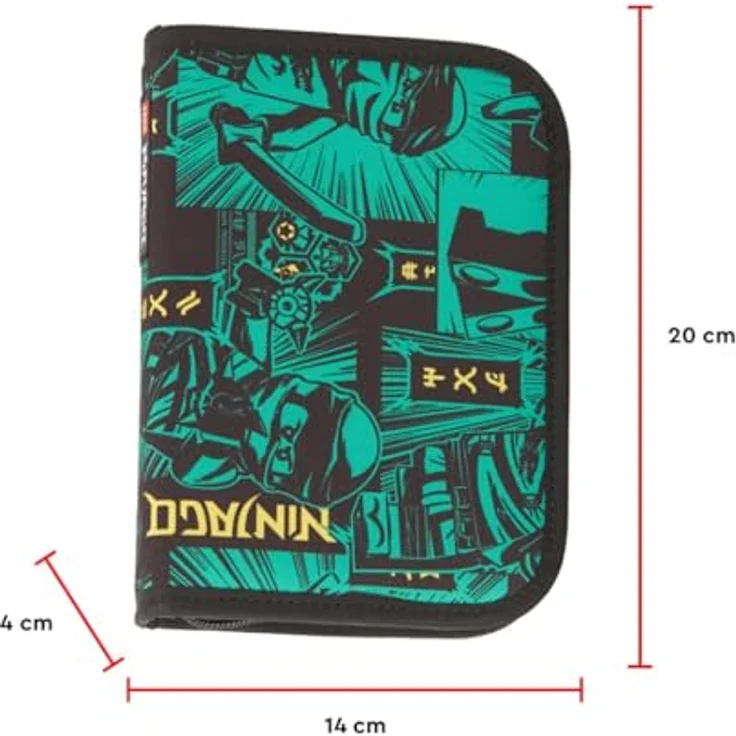SKANDO BAGS Lego® - Jungen Easy Schulranzenset 3tlg. - NINJAGO®, Green 2023 - Mit Turnbeutel, Federmäppchen (inkl. Aller nötigen Schreibutensilien) - Leichtgewicht und hoher Komfort – Bild 4
