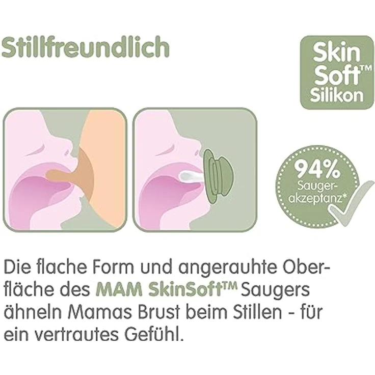 MAM Original Silikon, 6-16 Mon., 2 Stk, Daddy rose – Bild 3
