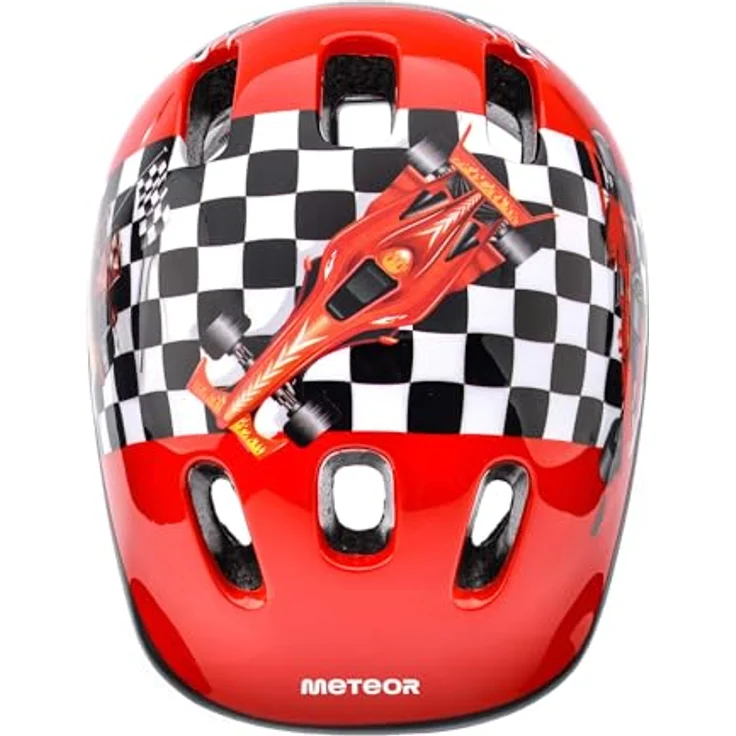 meteor® Teddybauer Kinderfahrradhelm, sicherer Rollerhelm für Jungen, verstellbarer Kopfverschluss, vielfältige Designs, Größe XS/S – Bild 3