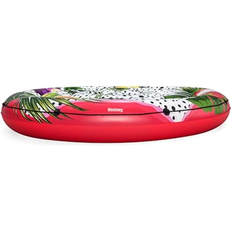Bestway Inflatable Ride On Fruits 43720, aufblasbare Insel für 2 Personen mit bunten tropischen Grafiken, 1.88m – Bild 4