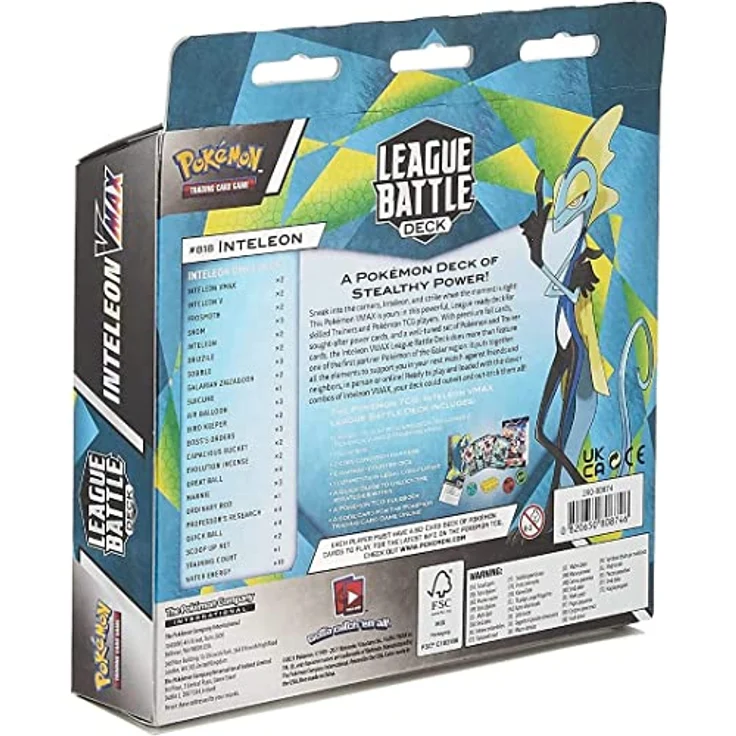 The Pokemon Company Pokemon Inteleon VMAX League Battle Deck, 60-Karten-Deck mit 2 Pokémon V und 2 Pokémon VMAX, inkl. Deckbox und Strategieführer, Englisch – Bild 3
