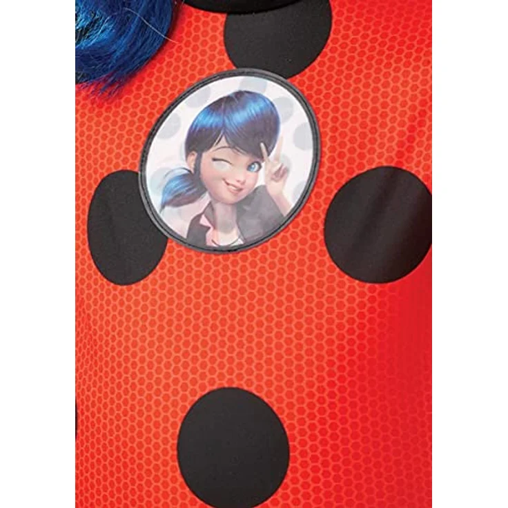 Rubie's – Offizielles Miraculous Kostüm Tikki Ladybug, roter Jumpsuit mit schwarzen Punkten, Größe 5-6 Jahre, inkl. passender Maske – Bild 3