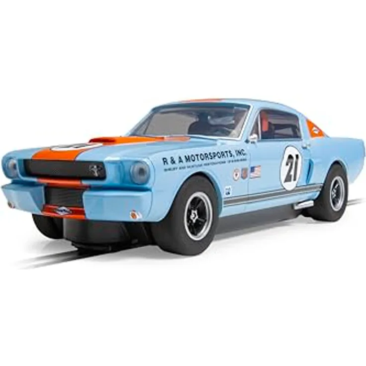 Scalextric C4517 Shelby Mustang GT350, Spielzeug-Schlitzauto mit Magnatraction für Rennstrecken, Maßstab 1:32